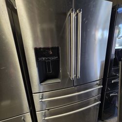 KITCHENAID 4 DOOR STAINLESS STEEL REFRIGERATOR 