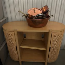 Natural Rattan Wood Cabinet / Media Console