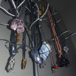 Hand Wrapped Crystal Pendants