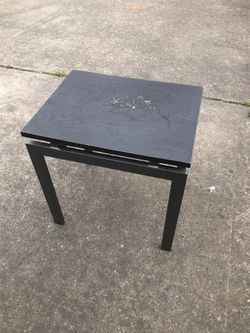 Metal black end table