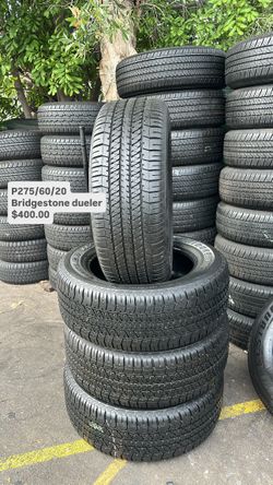 275/60/20 Bridgestone  98% TREAD LIFE All Four Tires Semi New ❗| Por favor Pregunta Por Disponilildad, PLEASE ASK Me For