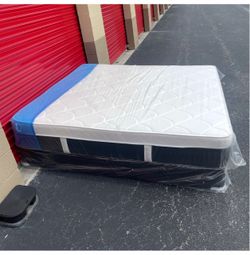 12” King Plush Pillow Top Mattress Set $399 | Brand New