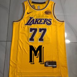 Double Stitched Luka Doncic Yellow Los Angeles Lakers Jersey - Icon Edition
