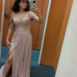 Dusty Rose Bridesmaid/Prom Dress
