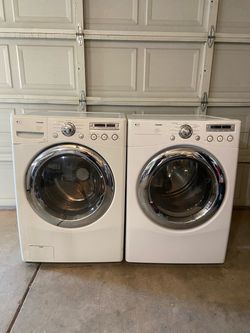 LG stackable washer and gas dryer