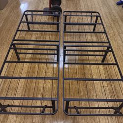 2 twin folding bed frames 