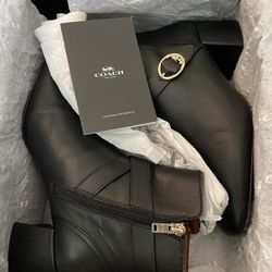 Coach Leather Ankle Boots
