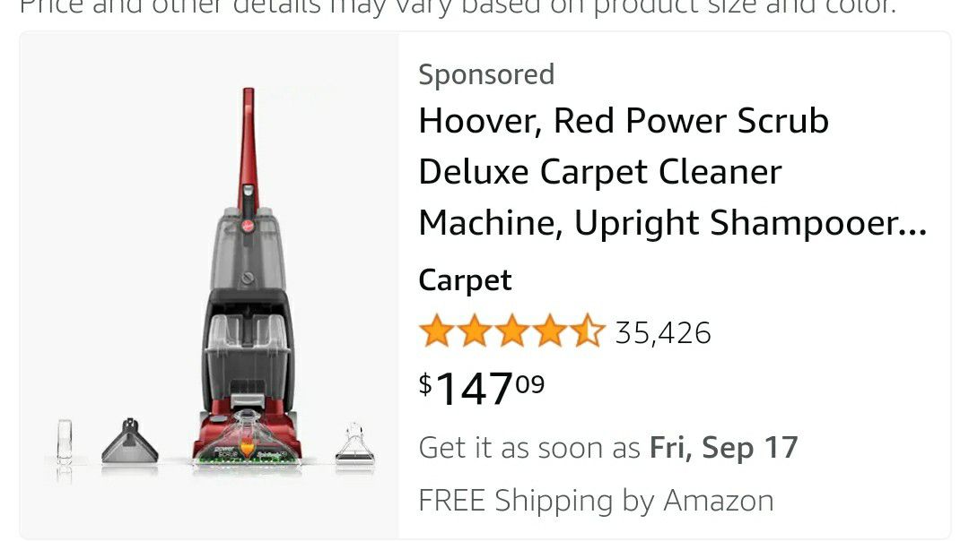 

HOOVER POWER SCRUB DELUX CARPET CLEANER
