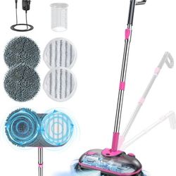 ScrubWiz Cordless Electric Spin Mop with Water Sprayer