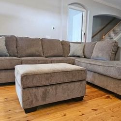 Brand New/ Gray Sectional, Seccional, Couch// Delivery Available 