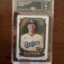 2024 Yamamoto RC Dodgers Gem Mint 10