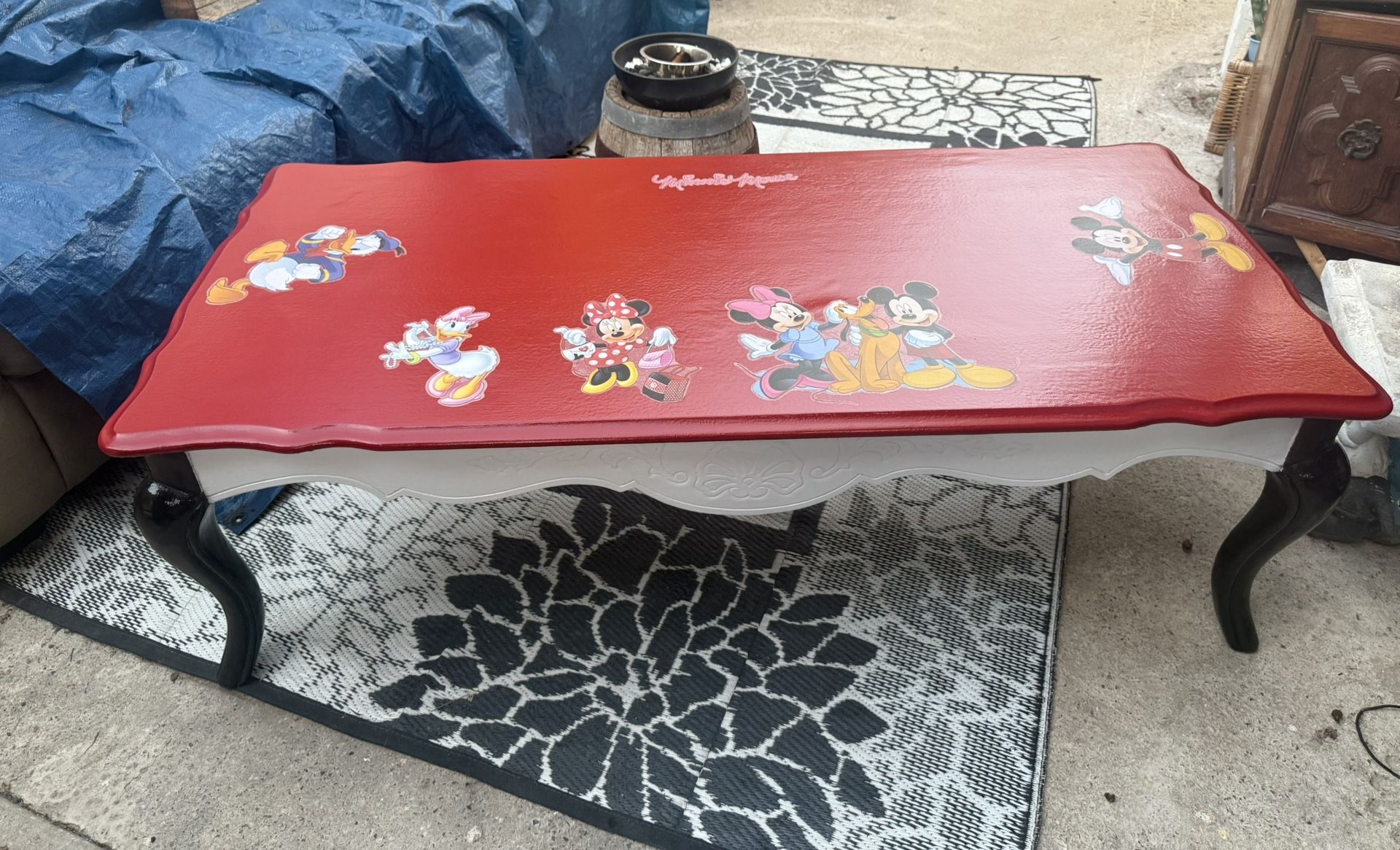 Beautiful Minnie Mouse Style Kids Desk Table Colors White,red,blue,black Has Been Refurbished!🌺