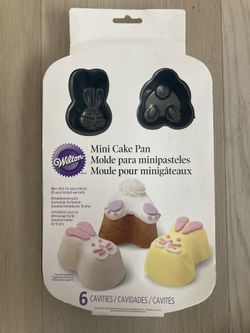 Wilton Easter Bunny Rabbit 6 Cavity Cake Mold Mini Muffin Baking Pan Treat Tin