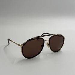 Dolce & Gabbana DG2273 Aviator Sunglasses Brown Lens Gold Frame Italy