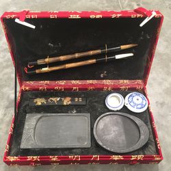 Vintage Chinese Calligraphy Set 