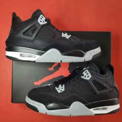 Jordan 4 Black Canvas Size 7