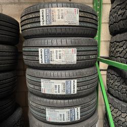 205/55/16 Kumho New Set Of (4) Tires Installed And Balanced 