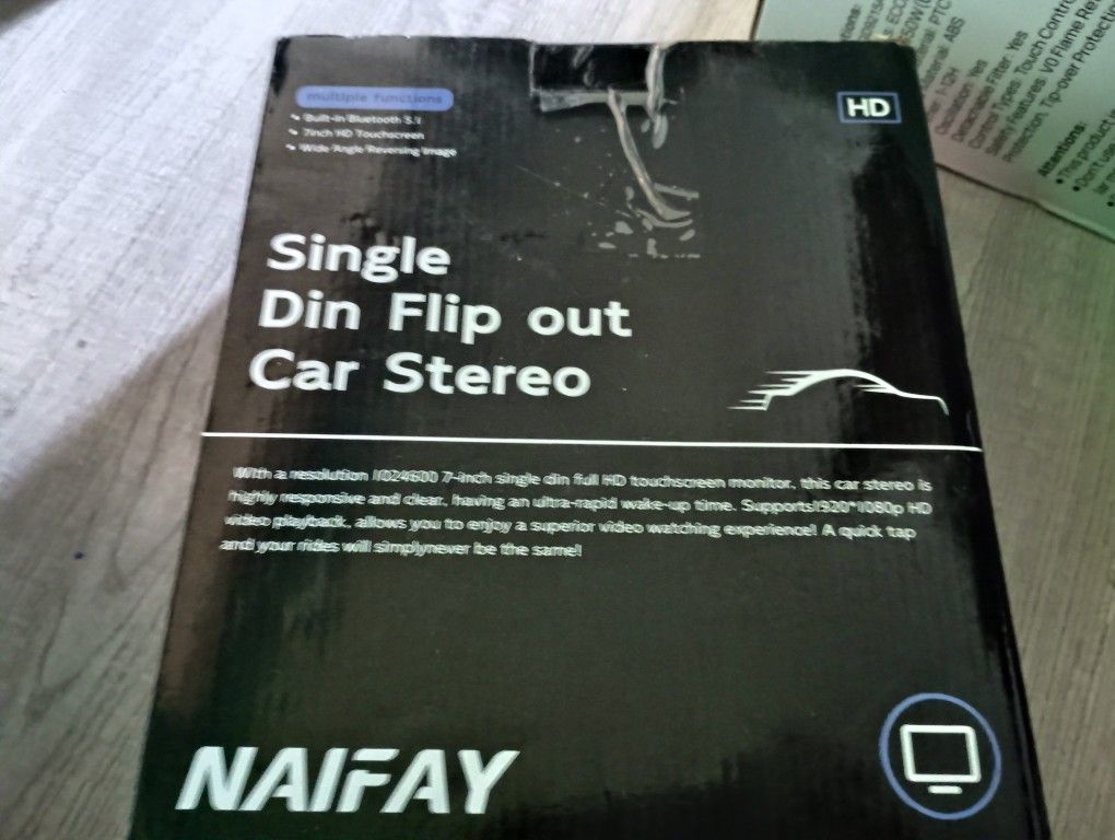 Naifay Din Flip Out Car Stereo 