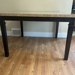 Counter Height Marble Table And 4 Chaira