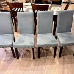 4 Charcoal Grey Dining Chairs