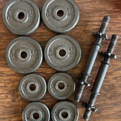 CAP 40 Lb Total Adjustable Cast Iron Dumbbell Weight Set