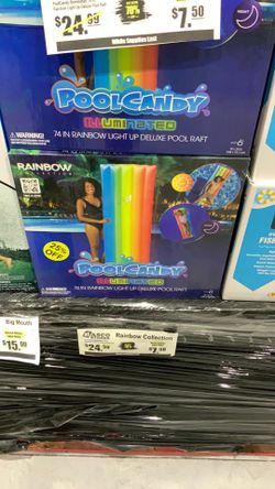 74” rainbow pool raft $7.50