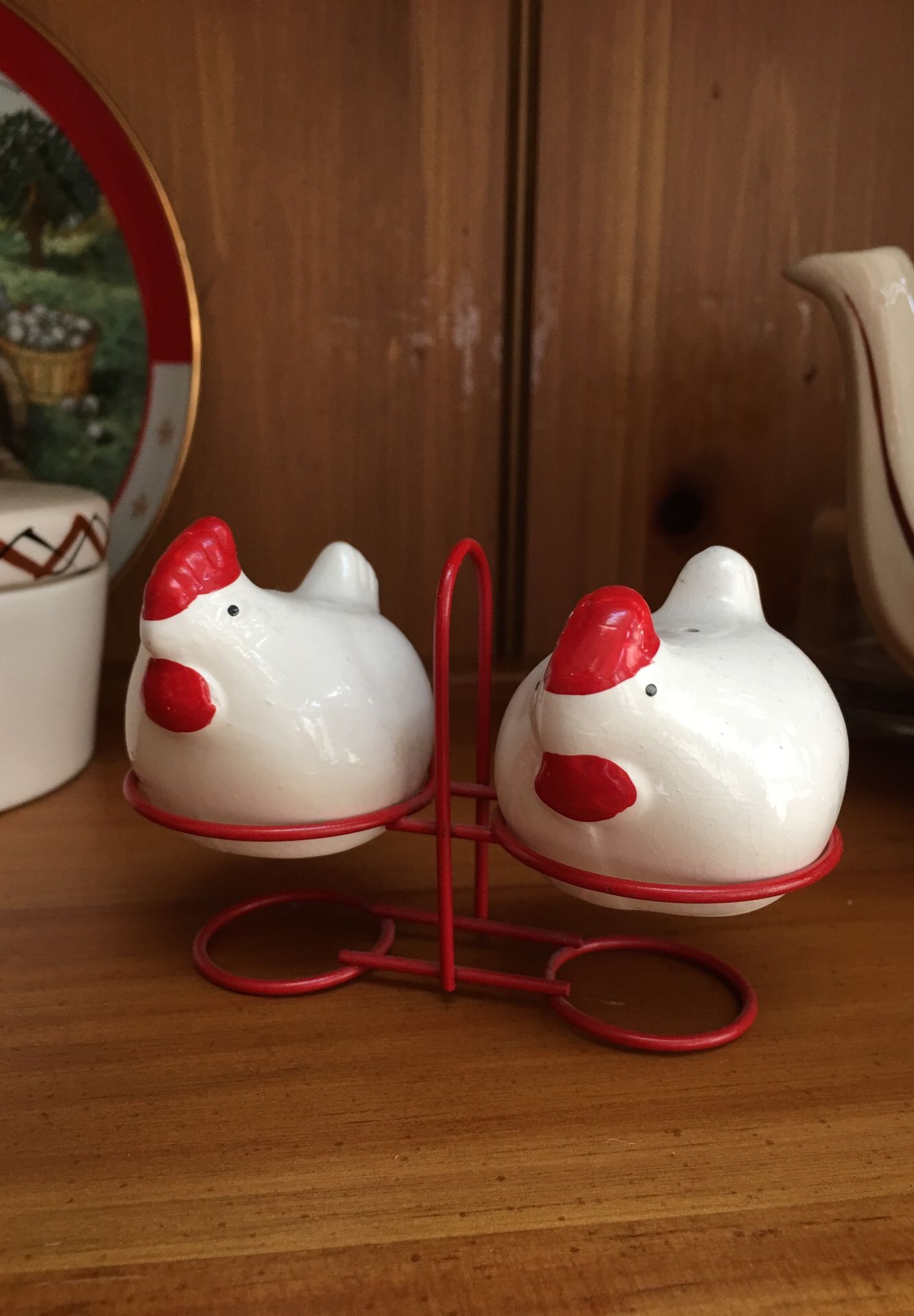 Vintage chicken salt and pepper