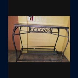 Big Brown Table - Wine Holder. Currently Outdoors In Fort Lauderdale