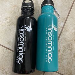 Insomniac Metal Water Bottles - $15 For Both