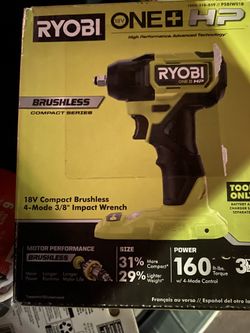 Ryobi Brushless Wrench Impactor 3/8” One+ HP