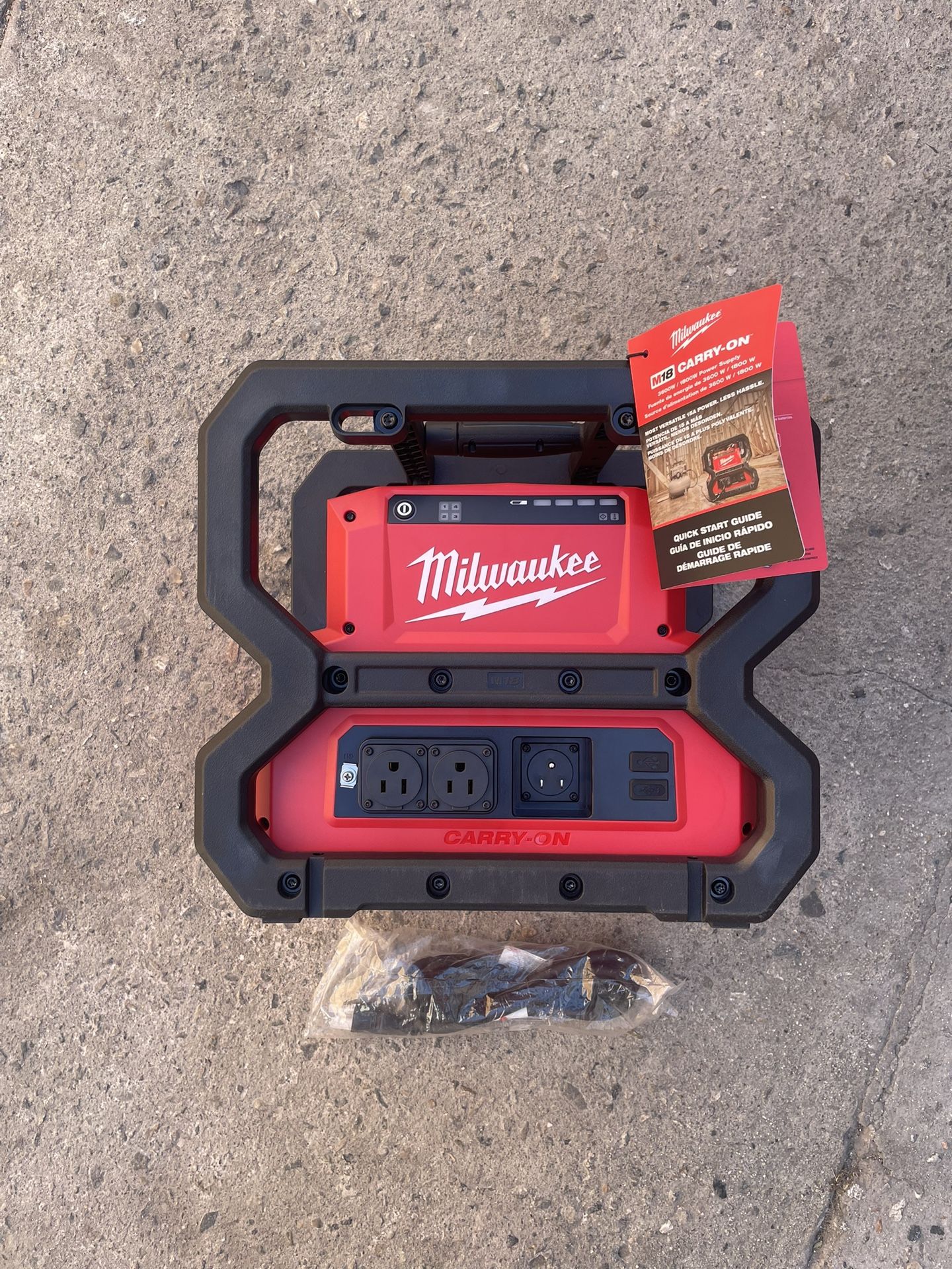 Milwaukee M18 18V Lithium-Ion Cordless 3600 Watt / 1800 Watt Battery Powered Power Supply Source Generator  $499