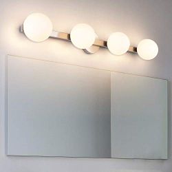 Brand New Modern Bathroom Vanity Light Fixtures 4-Light with Milky Glass Shades