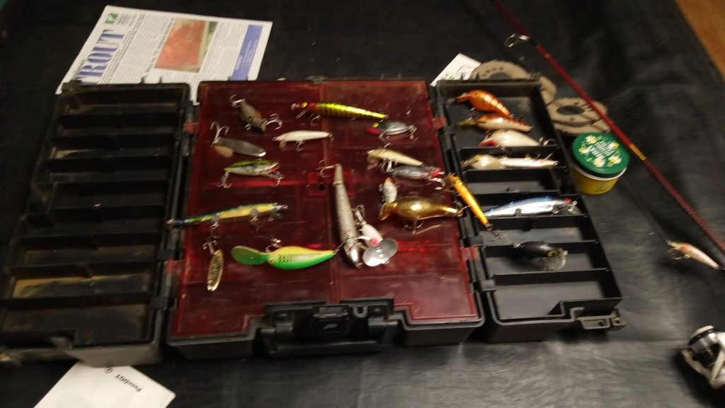 Tackle Box With Nineteen Lures