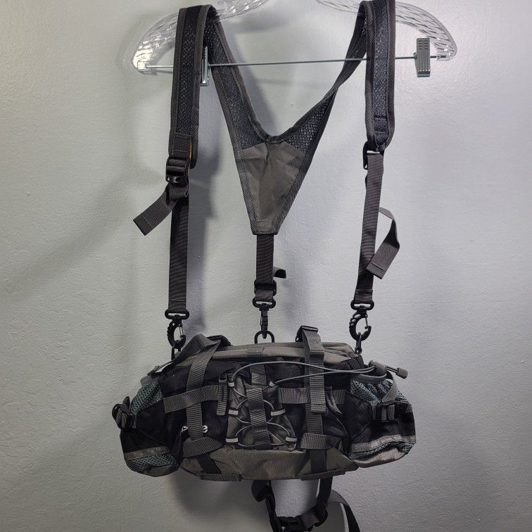 Viscne Large Gray & Black Hiking/Camping Fanny Pack 22726-1M6