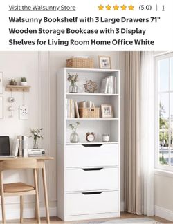 Bookcase with 3 drawers