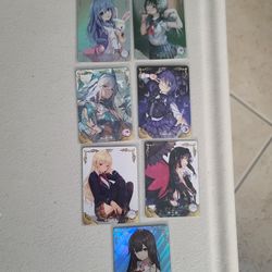 Goddess Story Anime Waifu Trading Cards Lot x7