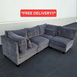 Beautiful Modular Corduroy Sofa
