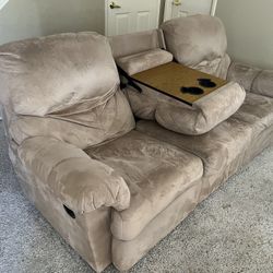Free 4-Piece Living Room Set – Sofa, Loveseat, Recliner Chair & Coffee Table
