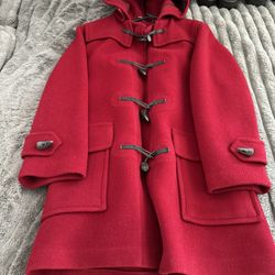 Burberry Red Duffle Coat