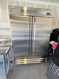 Motak Commercial Stainless Steel 2-Door Refrigerator