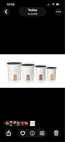 Tupperware one touch canister