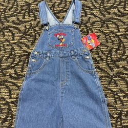 Vintage Disney Mickey Mouse Overalls W Tags Shipping Available 