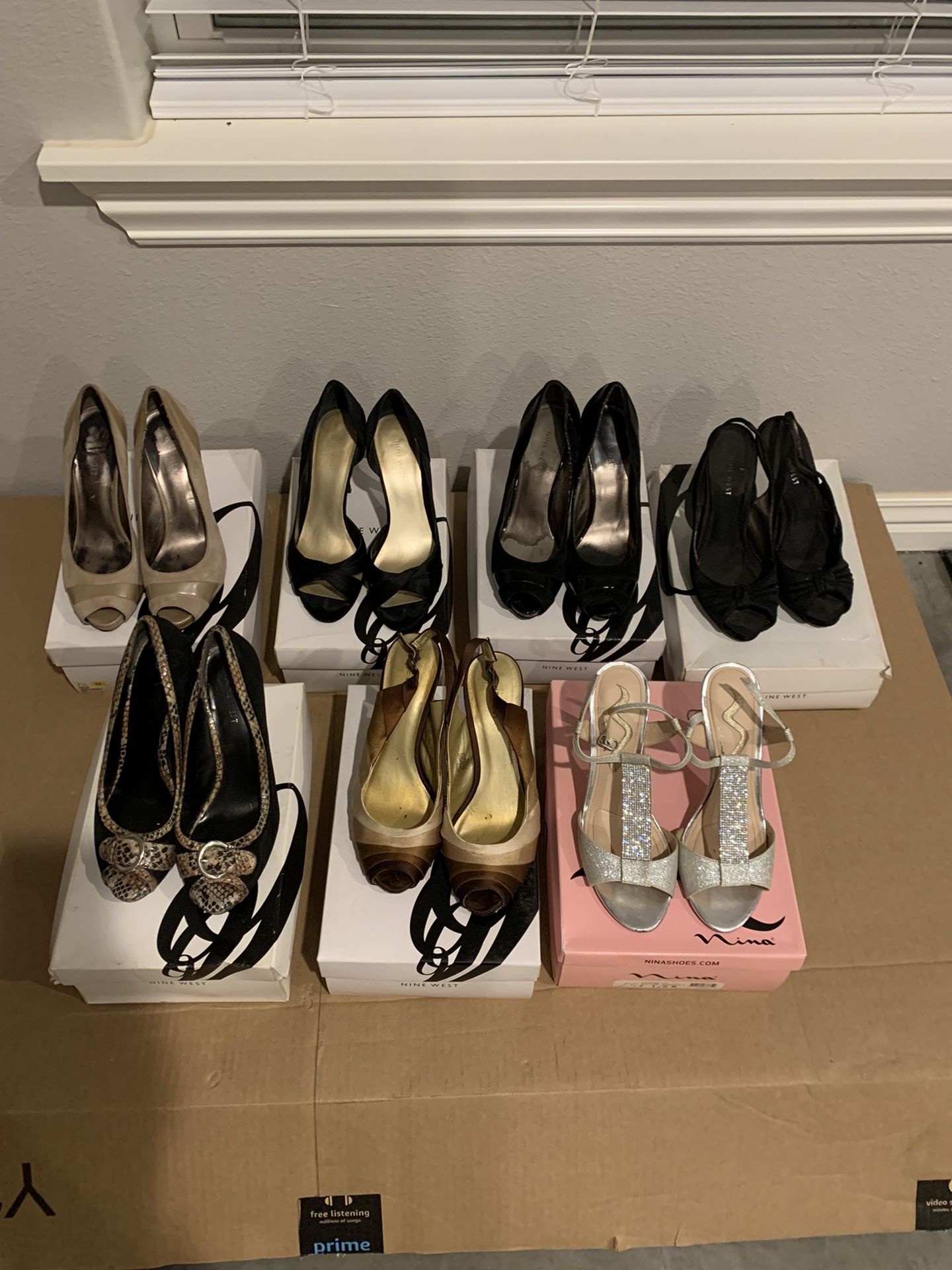 7 Pairs Of Open Toe Shoes