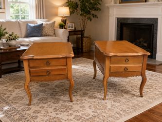 Pair of Vintage Bassett French Provincial End Tables – Matching Pair – - $480