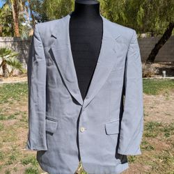 VTG 1990s MARKS/MISSING BUTTON Dillards Gray 2-Button 38S Single Breasted Coat