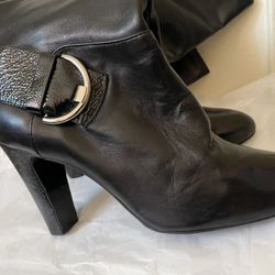 NEW Size 9 Leather Gianni Bini Heeled Boots 