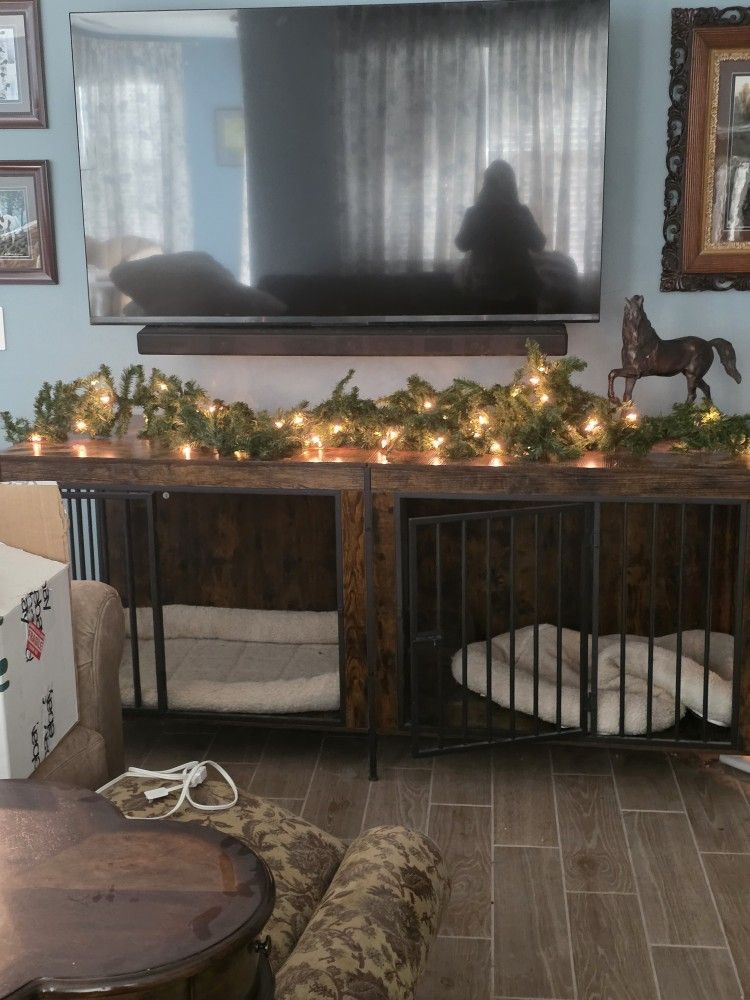 TWO PRE-LIT CHRISTMAS GARLAND EXCELLENT CONDITION