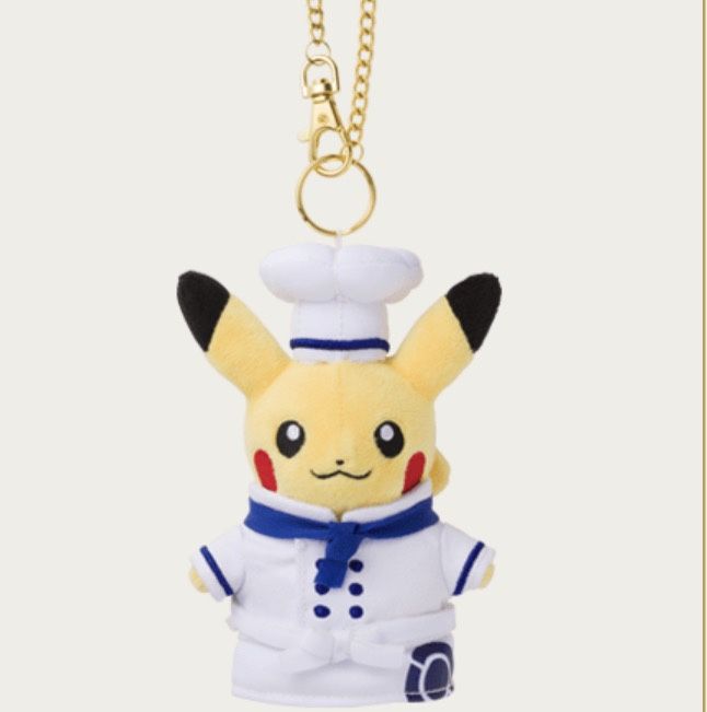 Mascot Pokémon Cafe Chef Pikachu Keychain Pokémon Cafe