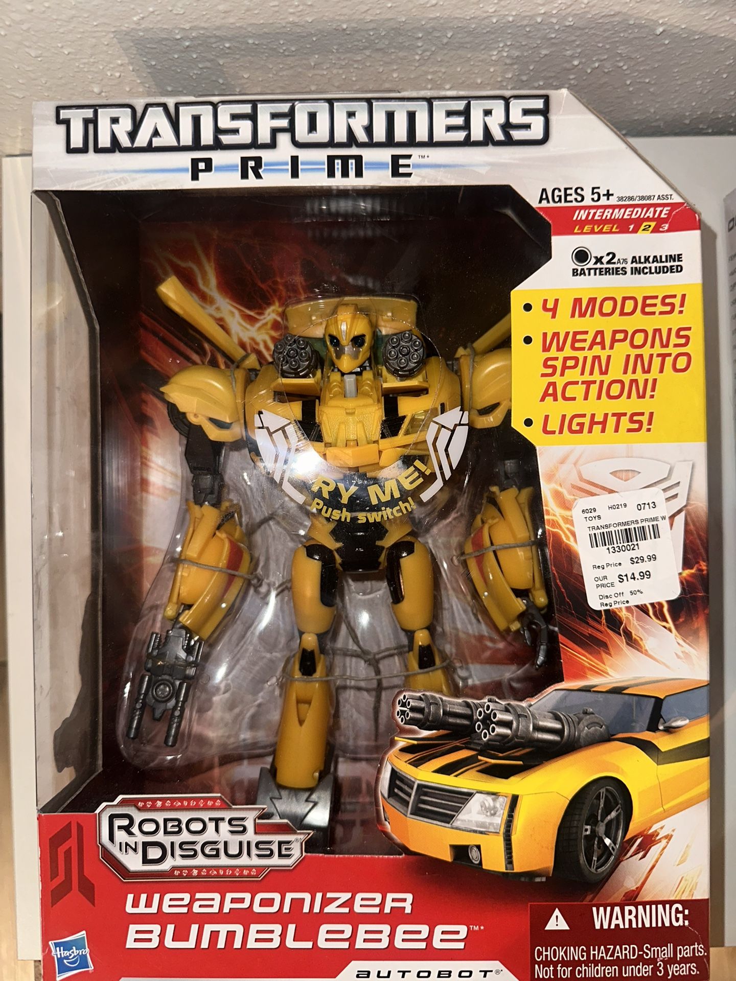 NEW SEALED HASBRO TRANSFORMERS ROBOTS IN DISGUISE WEAPONIZER BUMBLEBEE