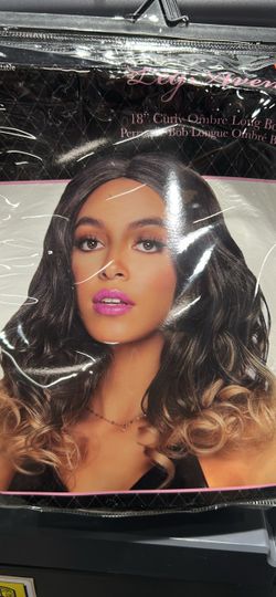 18" Curly Ombre Long Bob Wig